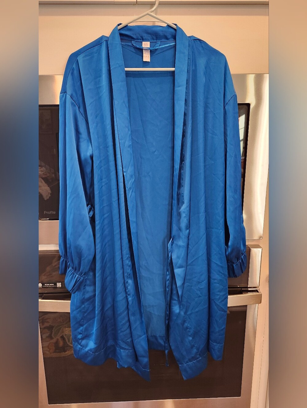Stars Above Royal Blue Open-Front Lightweight Evening Robe